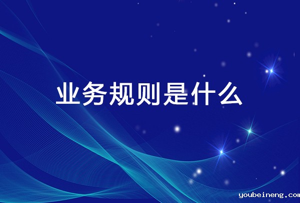 什么是业务规则？