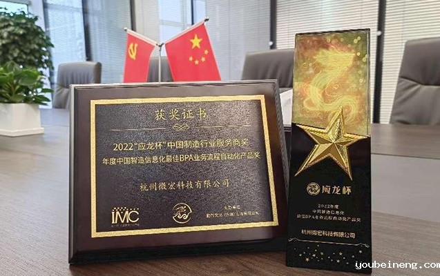 再创佳绩｜微宏科技荣获“最佳BPA业务流程自动化产品奖”